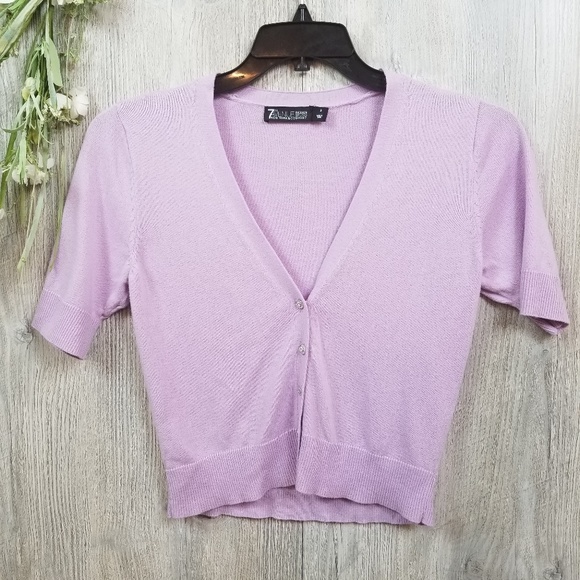 7th Avenue Sweaters - 7th Avenue New York Small Purple Cardigan V-Neck